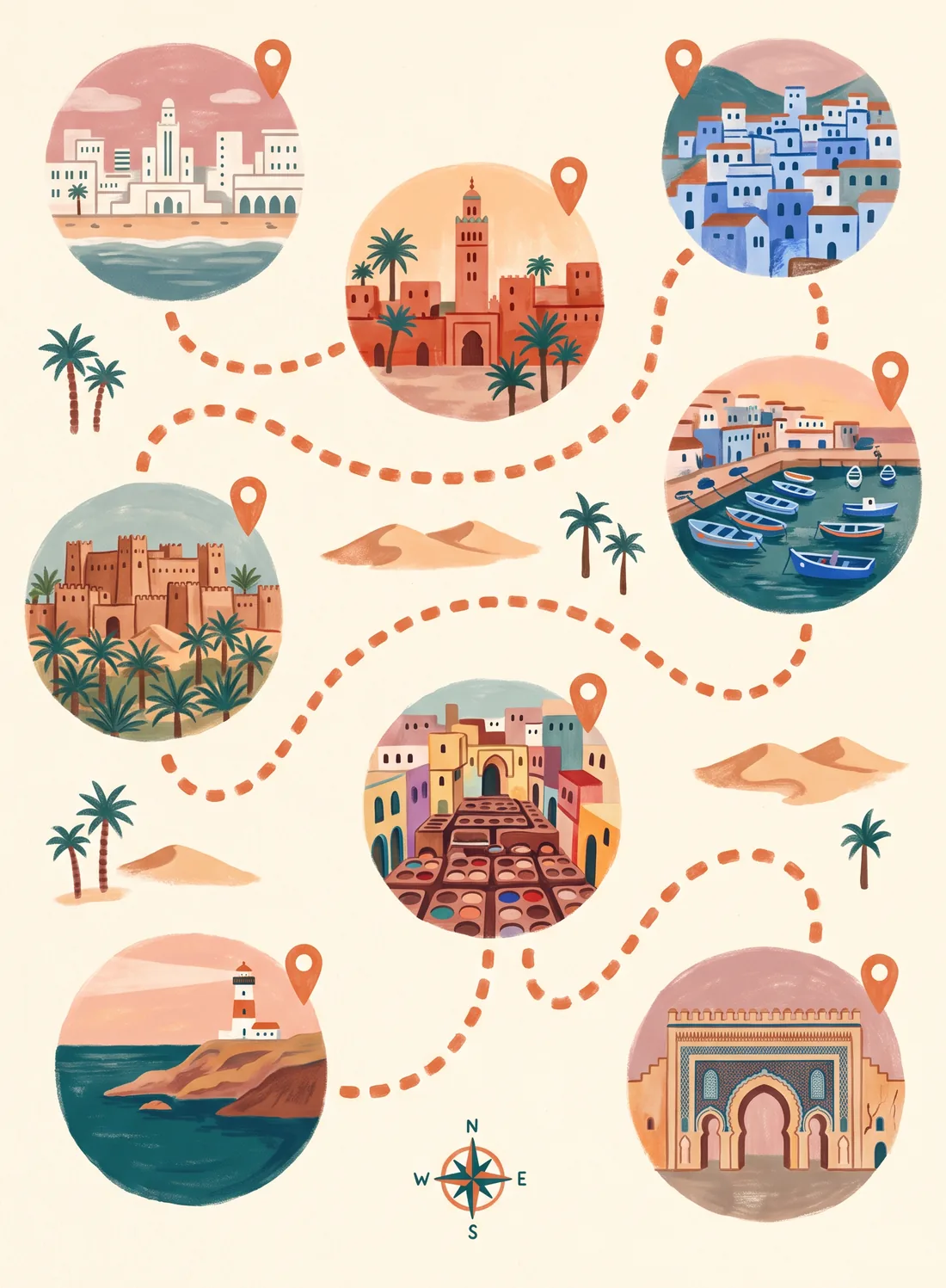 Carte illustrée des villes couvertes par Où Sortir